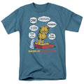 Garfield Waking Up Is Hard To Do Mens T Shirt Slate Officially Licensed