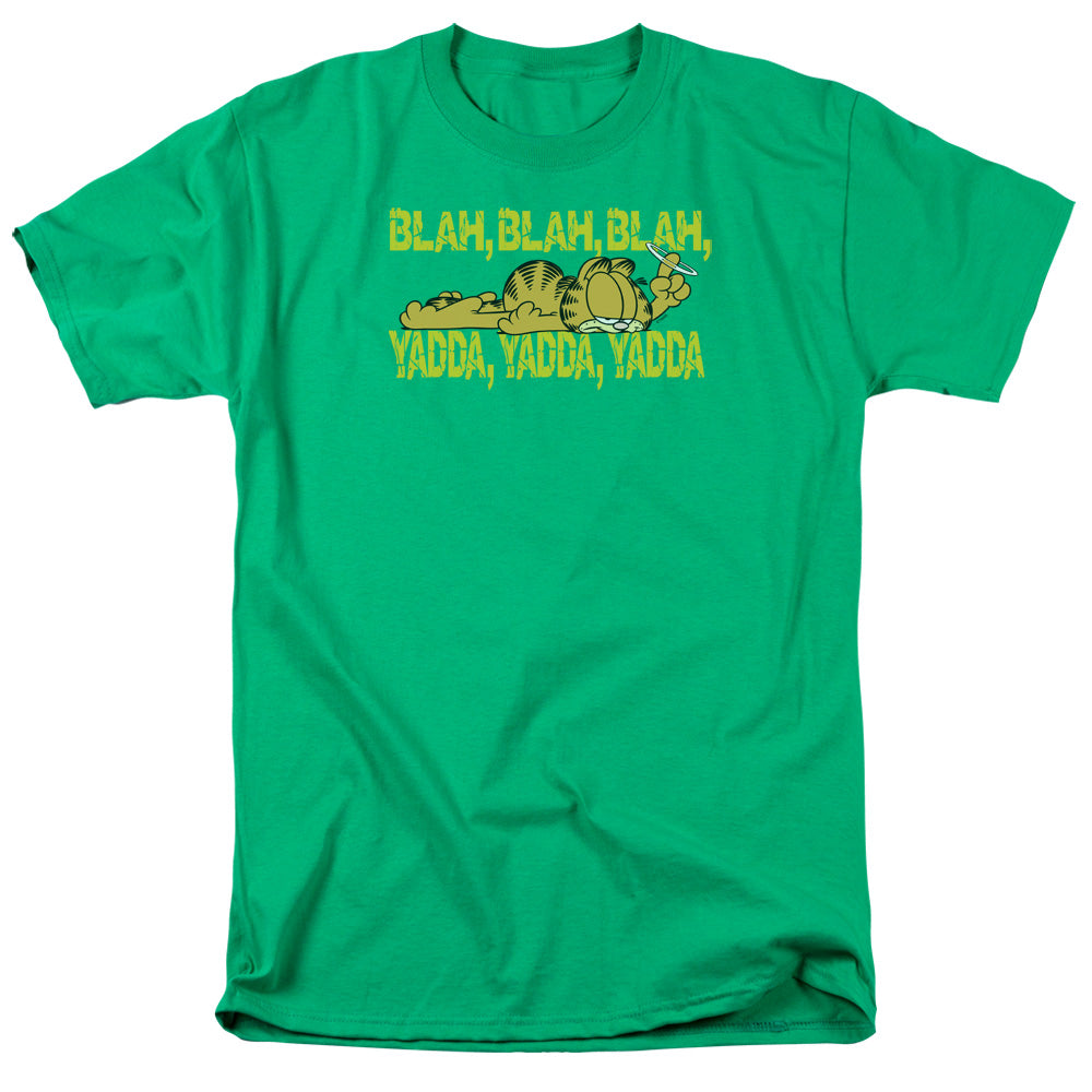 Garfield Blah Blah Blah Mens T Shirt Kelly Green Officially Licensed