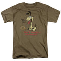 Garfield Dont Worry Be Stupid Mens T Shirt Safari Green Officially Licensed