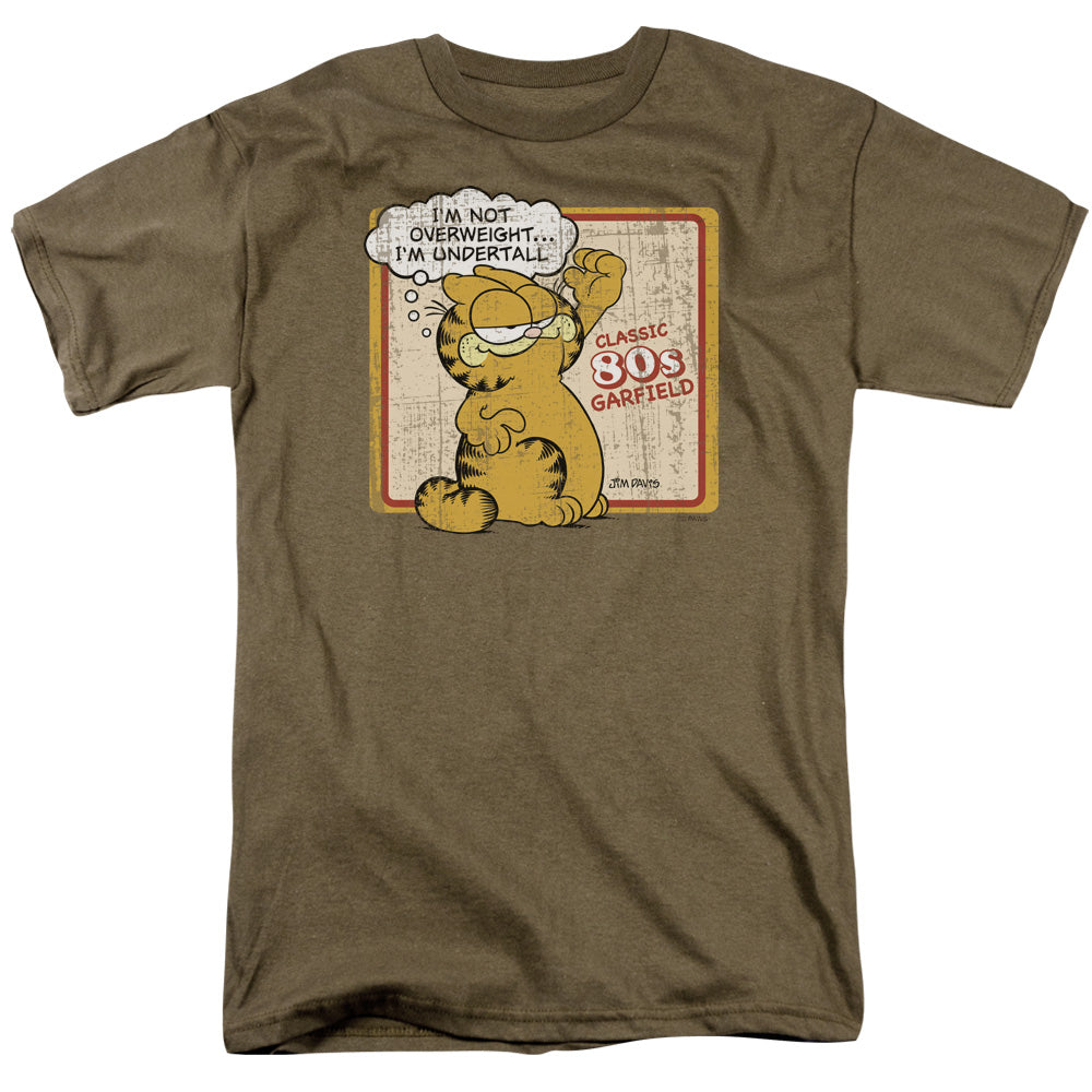 Garfield Undertall Mens T Shirt Safari Green Officially Licensed