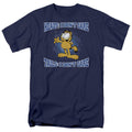 Garfield Heads or Tails Mens T Shirt Navy Blue Officially Licensed