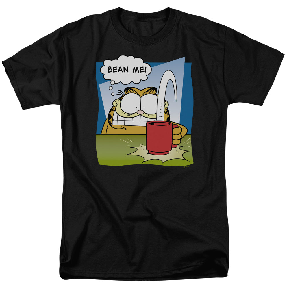 Garfield Bean Me Mens T Shirt Black Officially Licensed