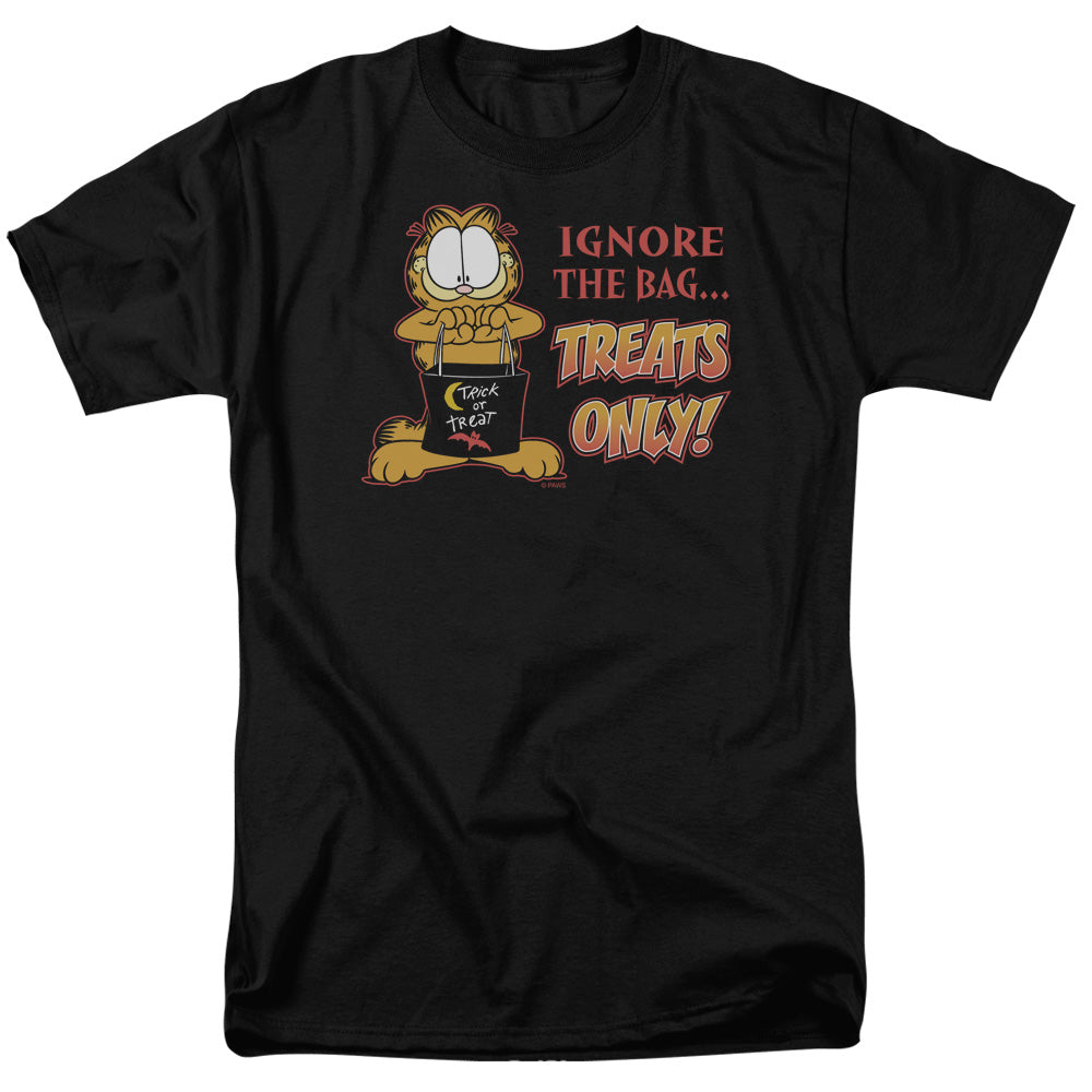 Garfield Treats Only Mens T Shirt Black Officially Licensed