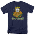 Garfield Cat O Lantern Mens T Shirt Navy Blue Officially Licensed