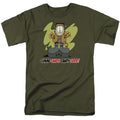 Garfield Candy Good Mens T Shirt Military Green Officially Licensed