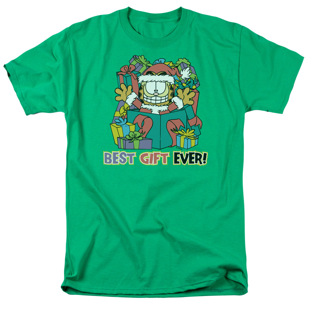 Garfield Best Gift Ever Mens T Shirt Kelly Green Officially Licensed