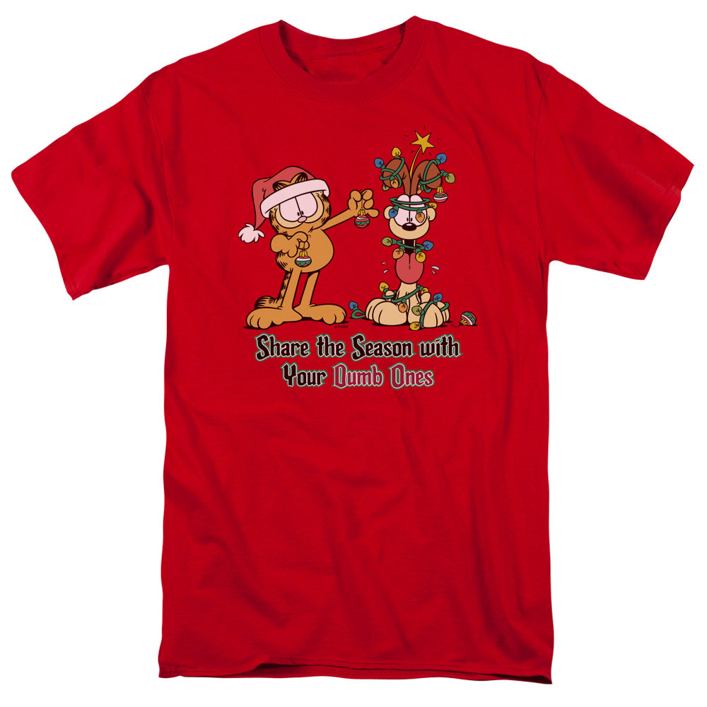 Garfield Share The Season Mens T Shirt Red Officially Licensed