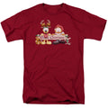 Garfield Christmas Banner Mens T Shirt Cardinal Officially Licensed
