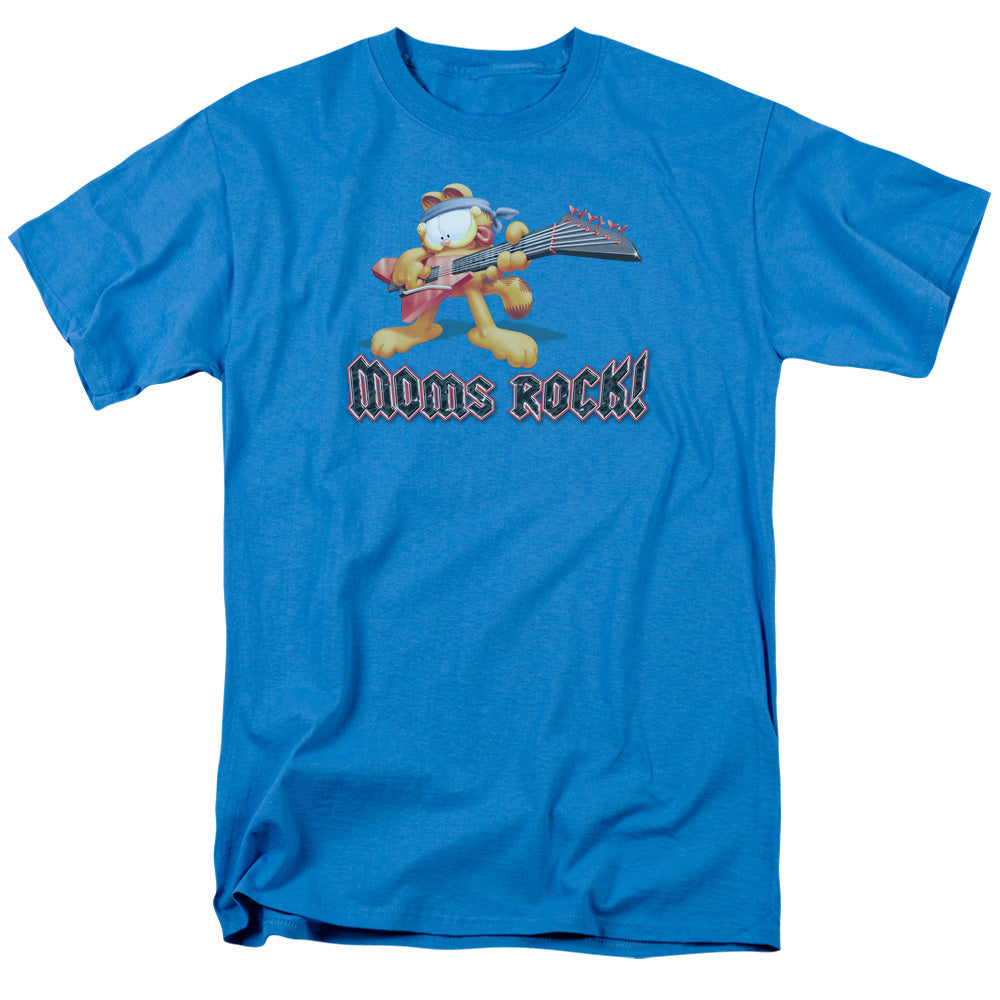 Garfield Moms Rock Mens T Shirt Turquoise Officially Licensed