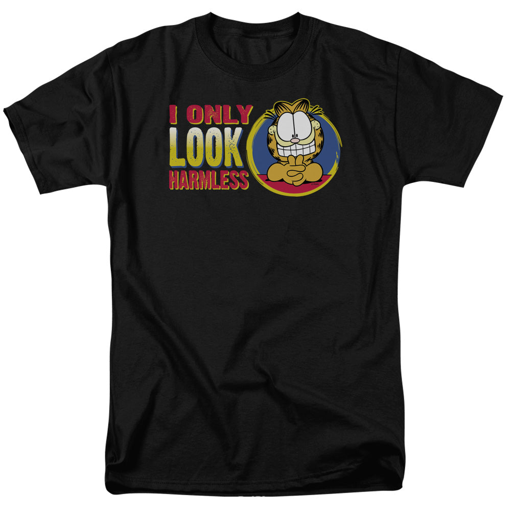 Garfield I Only Look Harmless Mens T Shirt Black Officially Licensed
