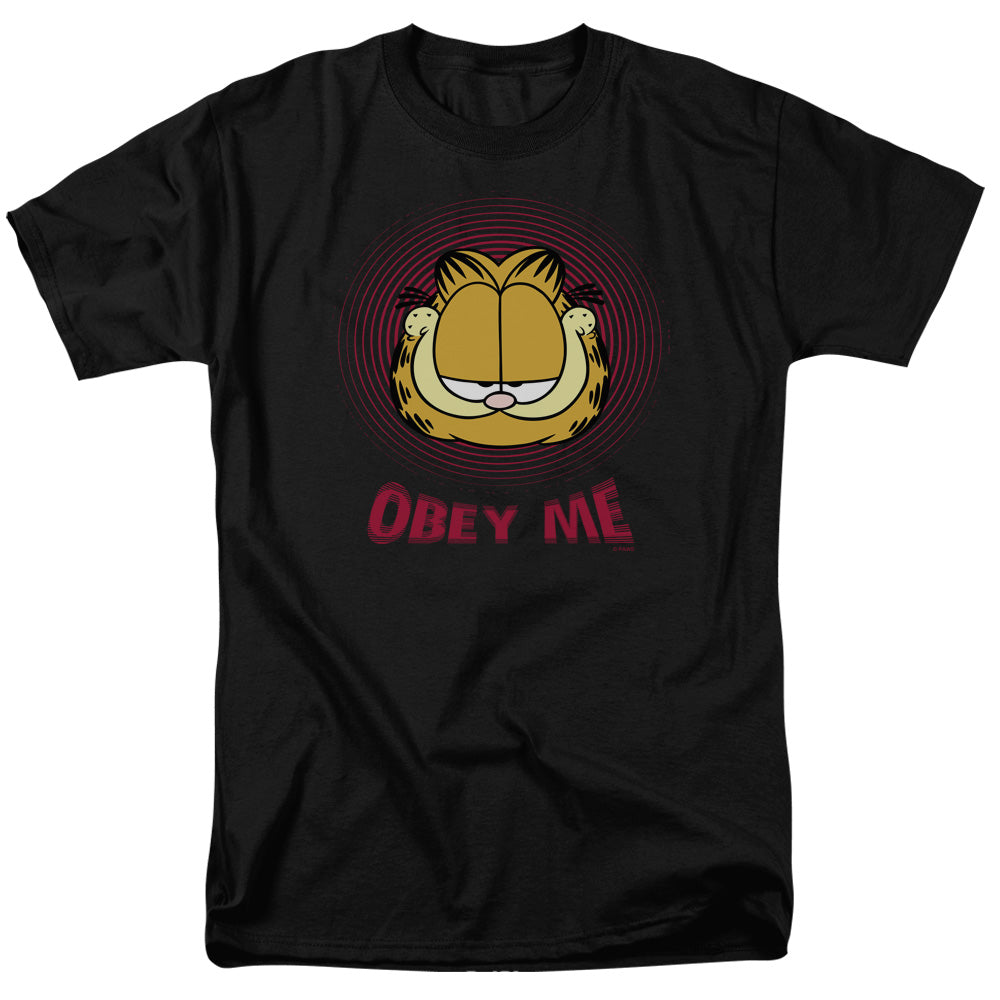 Garfield Obey Me Mens T Shirt Black Officially Licensed
