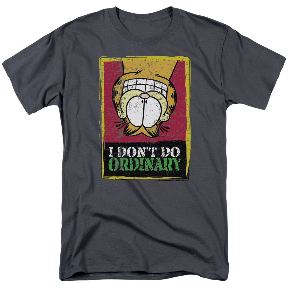 Garfield I Dont Do Ordinary Mens T Shirt Charcoal Officially Licensed