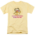 Garfield From Zero to Perky Mens T Shirt Yellow Officially Licensed