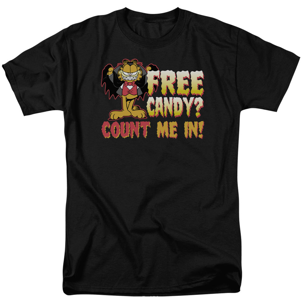 Garfield Count Me In Mens T Shirt Black Officially Licensed