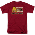 Garfield Attractive Mens T Shirt Cardinal Officially Licensed
