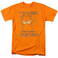 Garfield Cheat Sheet Mens T Shirt Orange Officially Licensed