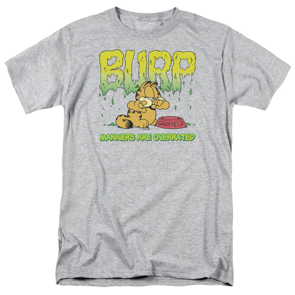 Garfield Manners Mens T Shirt Athletic Heather Officially Licensed