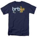 Garfield Be Right Back Mens T Shirt Navy Blue Officially Licensed