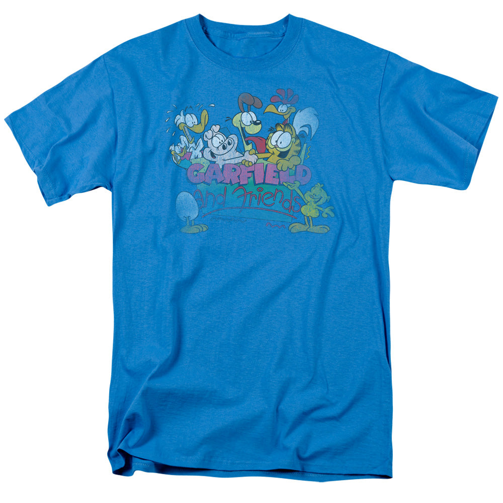 Garfield Garfield And Friends Mens T Shirt Turquoise Officially Licensed