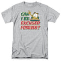 Garfield Excused Forever Mens T Shirt Athletic Heather Officially Licensed