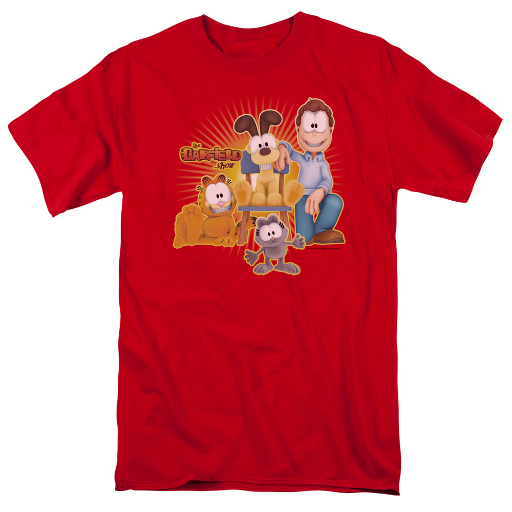 Garfield Say Cheese Mens T Shirt Red Officially Licensed
