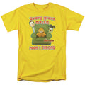 Garfield Throne Mens T Shirt Yellow Officially Licensed