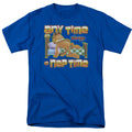 Garfield Nap Time Mens T Shirt Royal Blue Officially Licensed