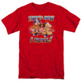 Garfield How I Roll Mens T Shirt Red Officially Licensed