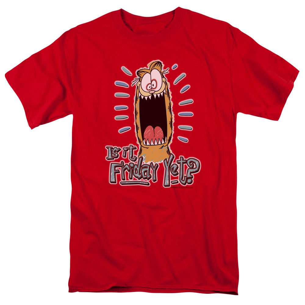 Garfield Friday Mens T Shirt Red Officially Licensed
