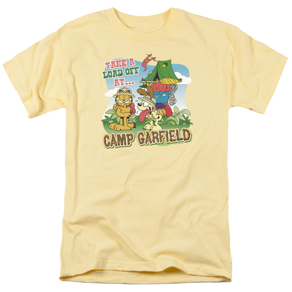 Garfield Camp Garfield Mens T Shirt Yellow Officially Licensed