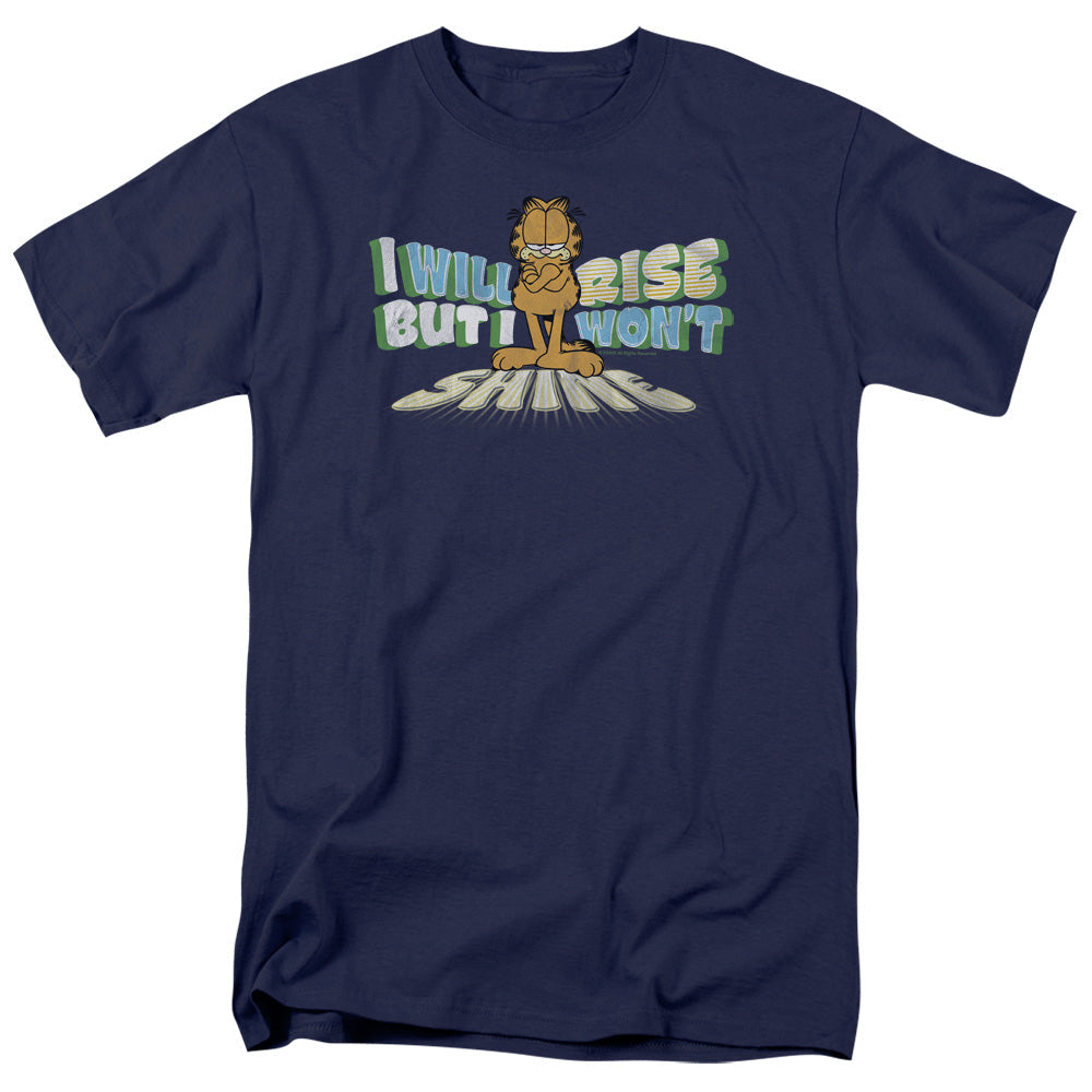 Garfield Rise Not Shine Mens T Shirt Navy Blue Officially Licensed