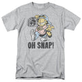 Garfield Oh Snap Mens T Shirt Athletic Heather Officially Licensed