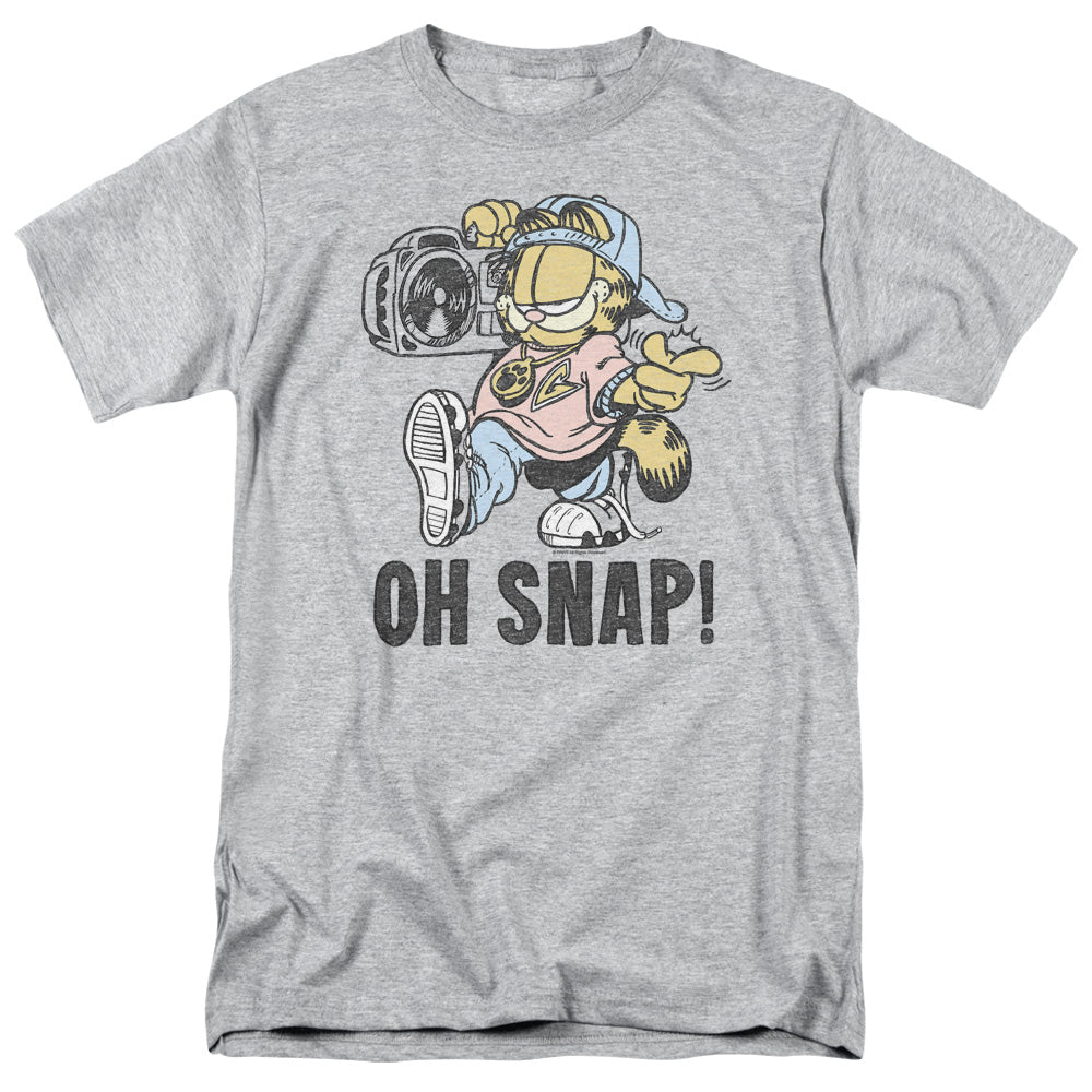 Garfield Oh Snap Mens T Shirt Athletic Heather Officially Licensed