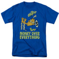 Garfield Money Is Everything Mens T Shirt Royal Blue Officially Licensed