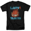 Garfield Lazy But Talented Distressed Mens T Shirt Black Officially Licensed