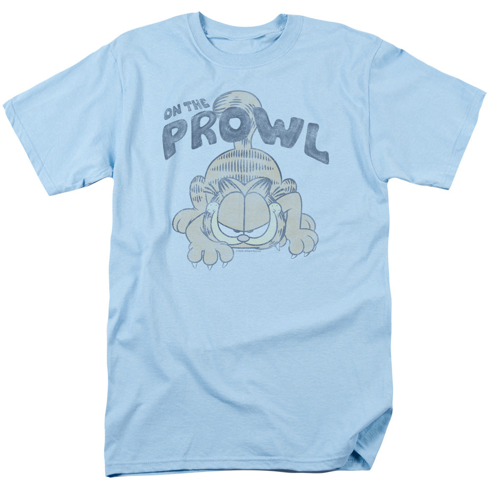 Garfield Prowl Mens T Shirt Light Blue Officially Licensed