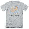 Garfield Chillin Mens T Shirt Athletic Heather Officially Licensed