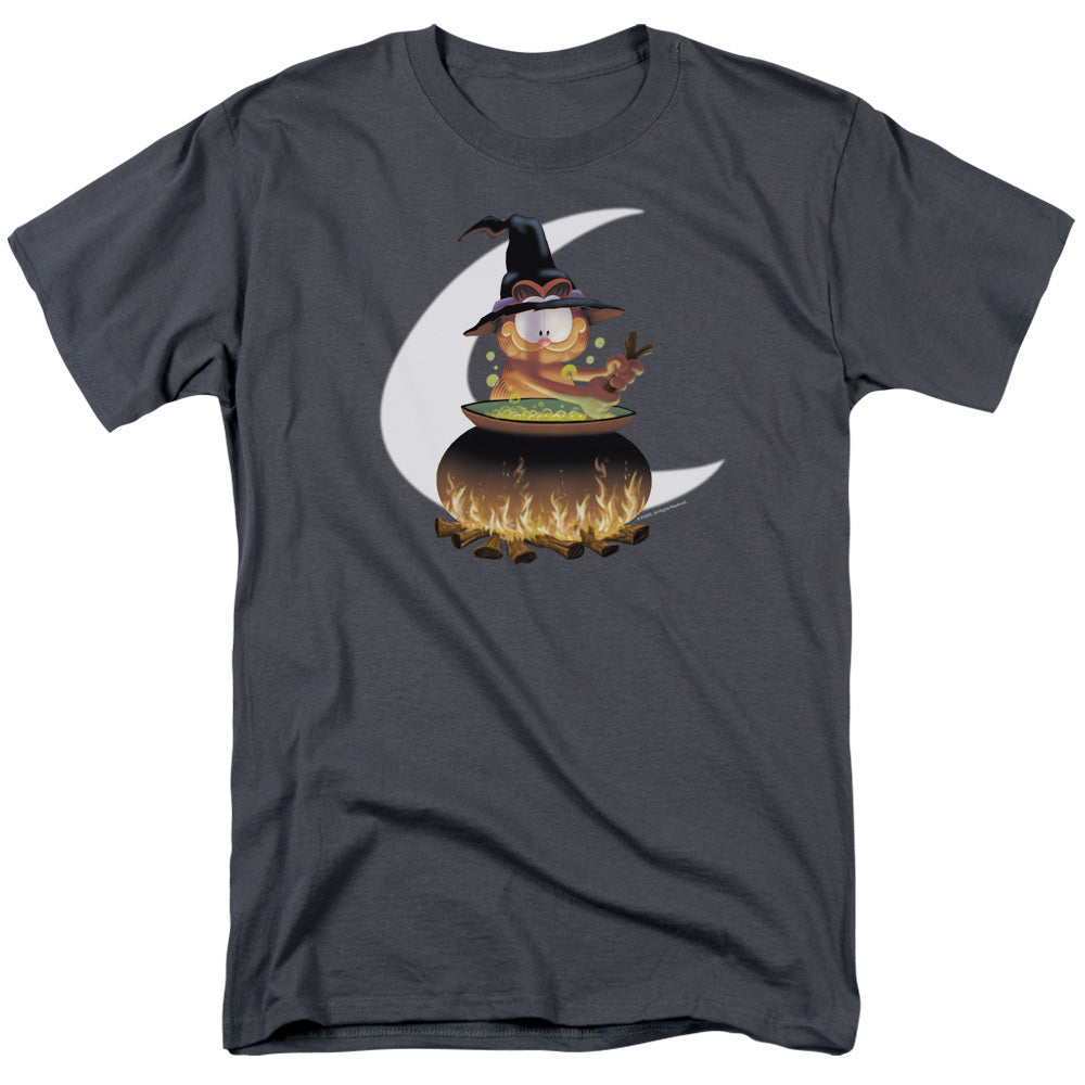 Garfield Stir The Pot Mens T Shirt Charcoal Officially Licensed
