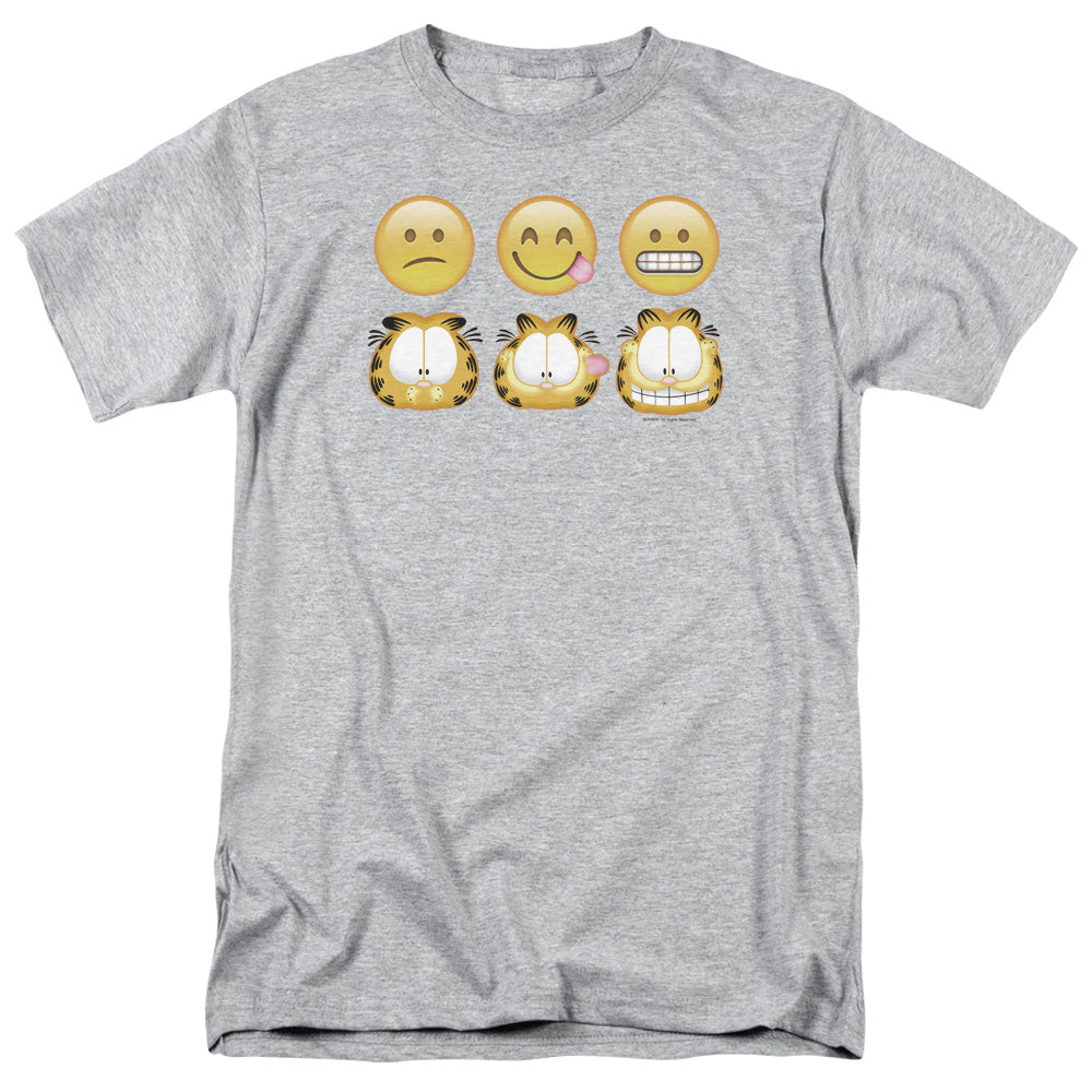 Garfield Emojis Mens T Shirt Athletic Heather Officially Licensed