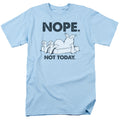 Garfield Nope Mens T Shirt Light Blue Officially Licensed