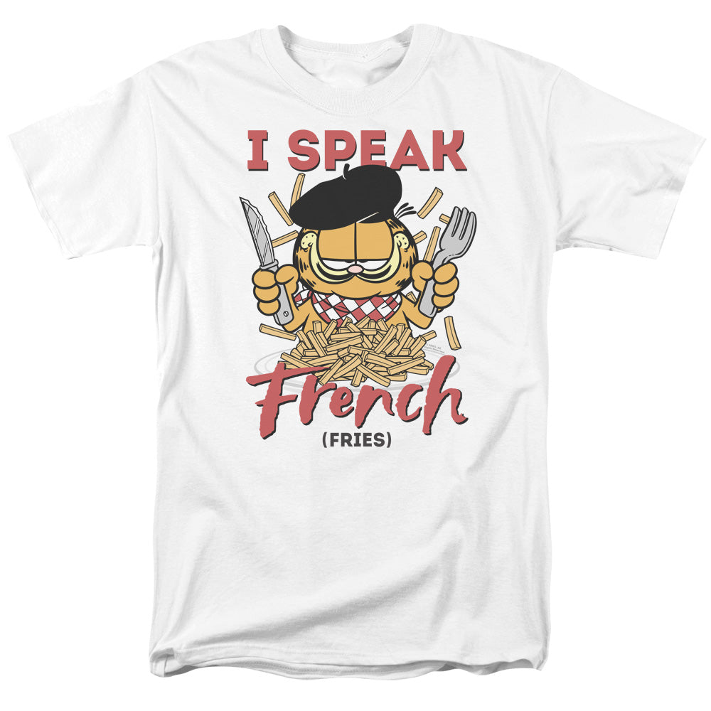 Garfield Speaking Love Mens T Shirt White Officially Licensed