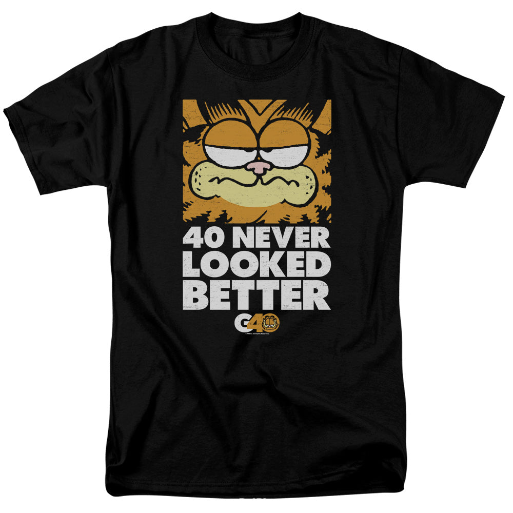 Garfield 40 Looks Mens T Shirt Black Officially Licensed