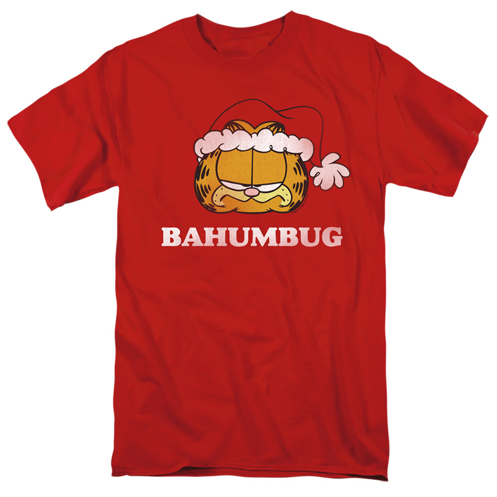 Garfield Bahumbug Mens T Shirt Red Officially Licensed