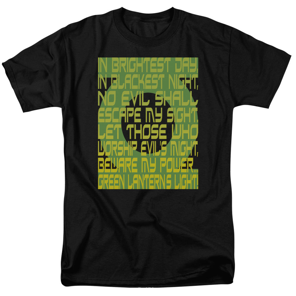 Green Lantern Green Lantern Oath Mens T Shirt Black Officially Licensed