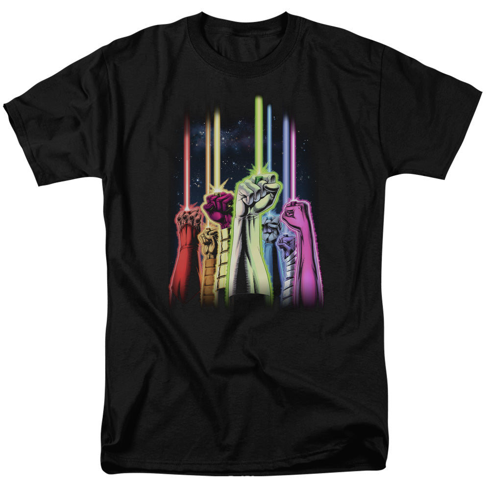 Green Lantern Rainbow Corps Mens T Shirt Black Officially Licensed