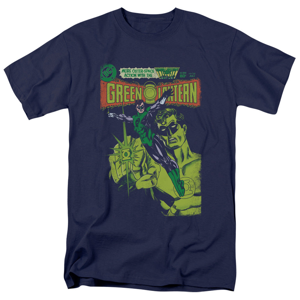 Green Lantern Vintage Cover Mens T Shirt Navy Blue Officially Licensed