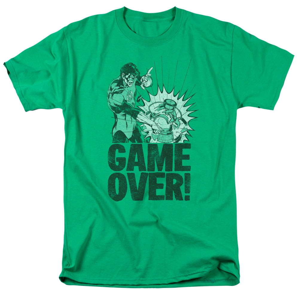 Green Lantern Game Over Mens T Shirt Kelly Green Officially Licensed