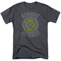 Green Lantern Beware Mens T Shirt Charcoal Officially Licensed