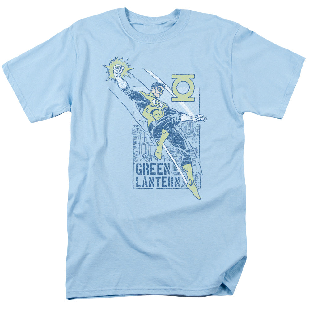 Green Lantern City Watch Mens T Shirt Light Blue Officially Licensed