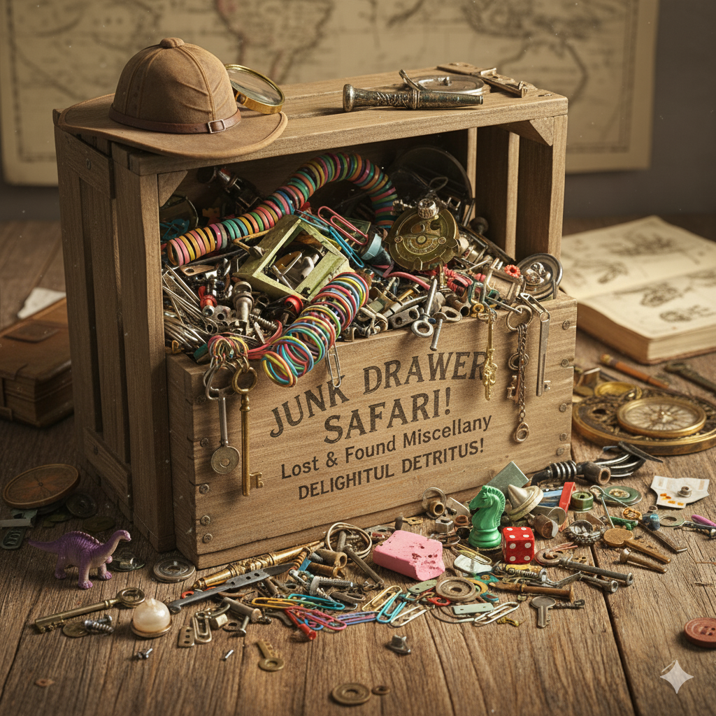 The Junk Drawer Safari! 🧐 A Whimsical Mystery Box of Curious Oddities & Lost Things!!